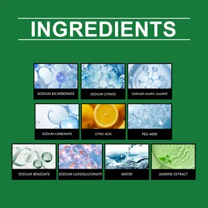 Liste détaillée des ingrédients pour tablettes de nettoyage de sol au jasmin