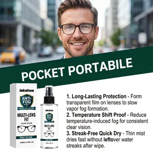 Portable Jakehoe anti-fog spray for glasses with long-lasting streak-free protection