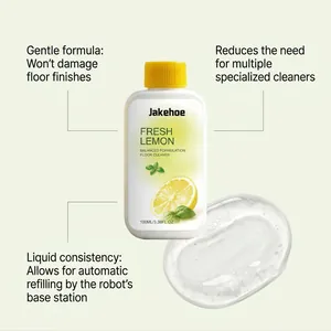 Fresh lemon scented liquid floor cleaner for automatic robot mop base station refilling