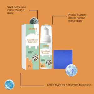 Kit de nettoyage Jakehoe rénovateur de mousse pour tapis avec chiffon et spray de 60ml