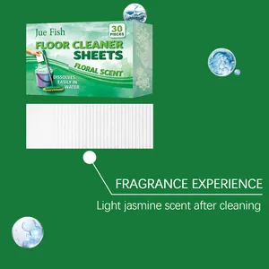 Vue rapprochée de feuilles de nettoyage de sol montrant la texture et le parfum.
