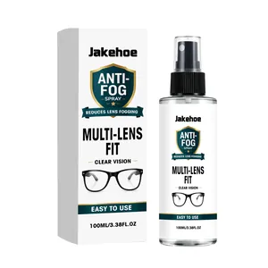 Jakehoe 100ml anti-fog spray for glasses with packaging box for clear lens vision