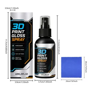 Detaillierte Abmessungen des 3D-Druck-Glanzsprays inkl. 60ml Flasche und Reinigungstuch