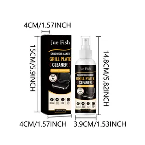 Dimensions du nettoyant pour machine à sandwich et plaques de grill Jue Fish 100ml avec boîte