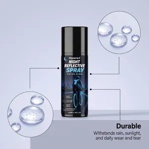 Detail van HozoneX nachtreflecterende spray voor veilig fietsen en hardlopen.