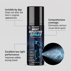 Gedetailleerd overzicht van HozoneX reflecterende spray voor fiets- en hardloopveiligheid