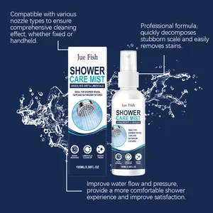 Effective Jue Fish shower care mist spray for dissolving limescale and cleaning bathroom fixtures