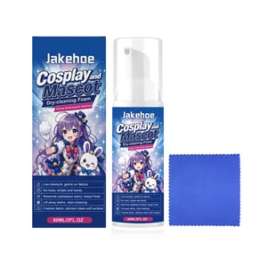 Φορητός αφρός στεγνού καθαρισμού Jakehoe για στολές cosplay, φιάλη 60ml με πανί