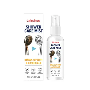 Jakehoe shower head cleaning mist spray for limescale removal with retail packaging box