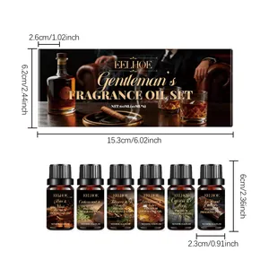 Dimensioni del set di oli profumati da uomo EELHOE con 6 flaconi da 10 ml