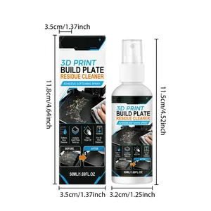 Dimensiones del spray limpiador de residuos de adhesivo para cama de impresión 3D 50ml