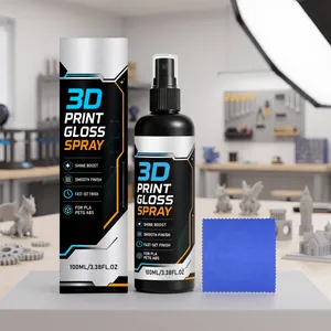 Kit Spray per Stampa 3D Finitura Lucida Rivestimento Levigante per Modelli PLA PETG ABS con Panno di Pulizia