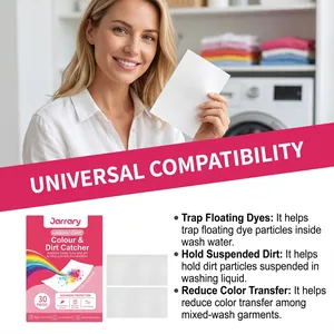 High-efficiency Jarrary laundry color catcher sheets for mixed washing, 30 pieces pack