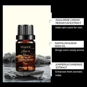 Olio profumato EELHOE da 10ml Rum e Muschio per uomo con estratti botanici