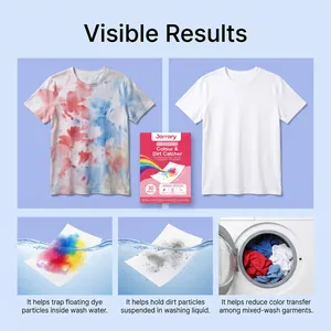 Laundry color and dirt catcher sheets for mixed washing to prevent dye transfer and bleeding