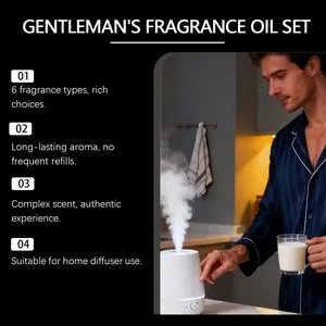 Set di oli essenziali profumati premium per uomo per diffusori di aromi a casa