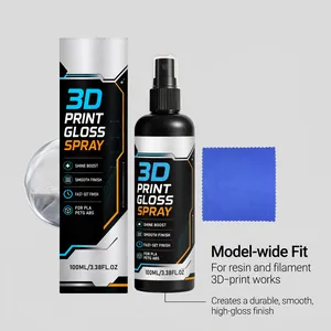 Dettaglio completo dello spray lucido per stampa 3D 100ml con panno per lucidatura