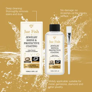 Jue Fish Schmuckglanz-Set mit 100-ml-Flasche, Auftragspinsel und Verpackungsbox