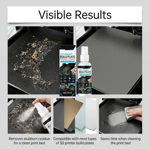 Limpiador eficaz de placas de impresora 3D que muestra resultados antes y después