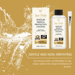 Detailansicht von Jue Fish Schmuckglanz- und Schutzbeschichtungsset mit Pinsel und Flasche