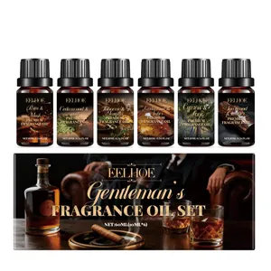 Set Regalo Olio Essenziale Legnoso da Uomo Per Diffusore di Fragranze Per la Casa Aromaterapia Multipla Relax Gentleman