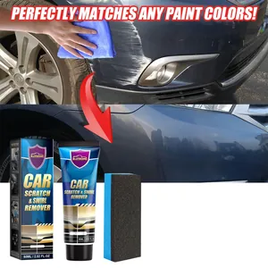 Complete set voor krasverwijdering van auto met 60ml crème en blauwe spons