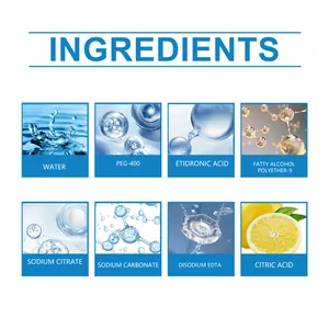 Elenco dettagliato degli ingredienti dello spray antiruggine con acqua e acido citrico