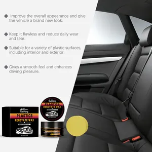 Rayhong car plastics renovate wax with sponge for interior and exterior restoration.