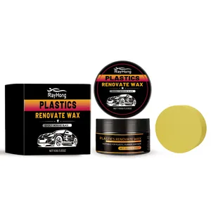 Rayhong automotive plastic renovate wax with sponge for car interior maintenance