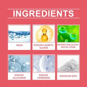 Elenco completo degli ingredienti per la formula del detergente per parabrezza auto