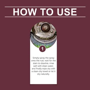 Detailed step-by-step instruction on how to use the car wheel rust remover spray.
