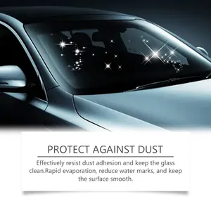 Effetto visivo del detergente per parabrezza auto per la protezione dalla polvere