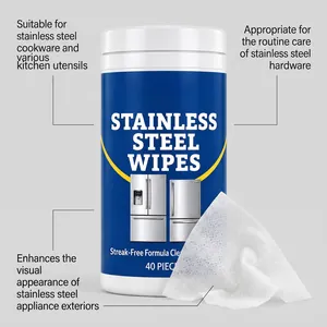 Salviette detergenti professionali antigraffio per elettrodomestici in acciaio inox
