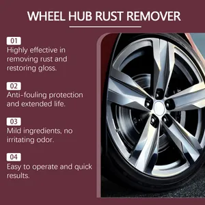 Effective wheel hub rust remover spray for restoring gloss and providing protection.