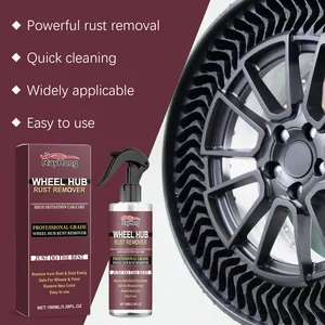 RayHong 100ml wheel hub rust remover spray with packaging box and feature list