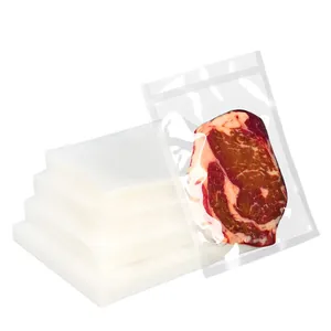Gewerbliche lebensmittelechte transparente Nylon-Vakuumbeutel für frische Lebensmittel
