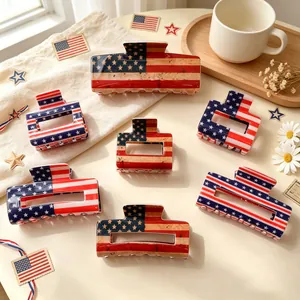 Haarklemmen met Amerikaanse vlagpatroon voor Independence Day in meerdere maten