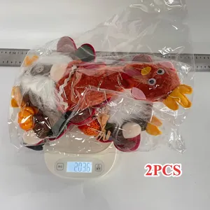 Set of 2 Thanksgiving turkey gnome ornaments in plastic bag weighed on digital scale
