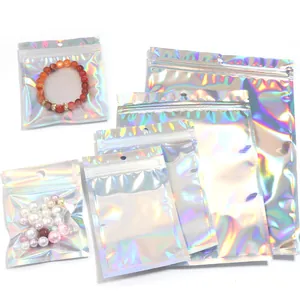 Transparent PVC Self Sealing Jewelry Bags Dustproof Reclosable Small Plastic Storage Bags For Beads Earrings Findings