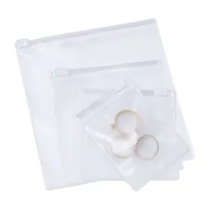 Set of premium clear zipper bags in multiple sizes for jewelry and small accessories