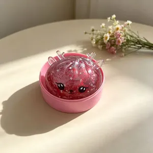 Süßes rosa Weihnachts-Rentier-Squishy-Spielzeug mit Glitzer zur Stressbewältigung