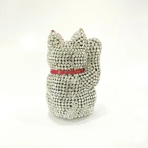Funkelnde Strass-Abendtasche in Katzenform für elegante Partys und feierliche Anlässe