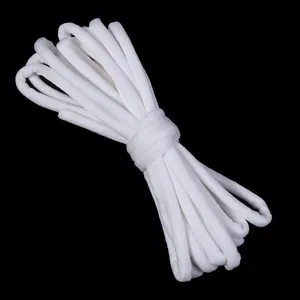 Cordón redondo de terciopelo blanco para lazos de pelo DIY y accesorios de costura.