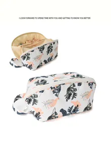 Sac de rangement de voyage à motif floral avec grande capacité et conception portable.