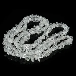 Heldere kwarts kristal chip kralen detail, onregelmatige edelsteen DIY sieraden onderdelen.