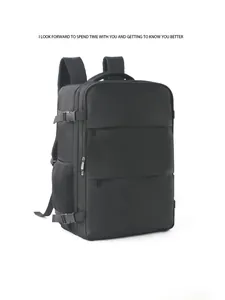 Multifunctional travel backpack with large capacity, durable black fabric for outdoor and daily use.