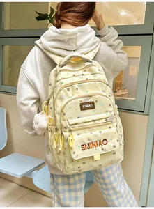 Zaino scolastico con stampa stelle carino, grande capacità leggero e pratico per le ragazze.