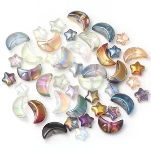 Kleurrijke glazen maan en ster kralen voor DIY sieraden maken armbanden oorbellen kettingen
