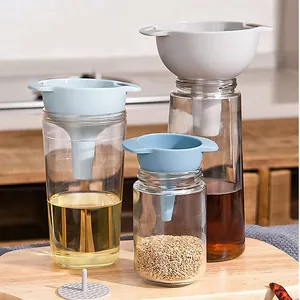 Versatile 4-in-1 kitchen funnel set for oil and liquid filtering with different sizes