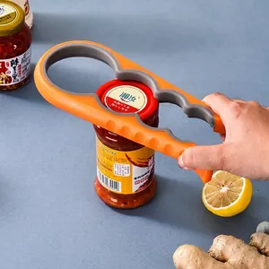 Abridor de tarros y botellas multifuncional naranja ergonómico para abrir sin esfuerzo